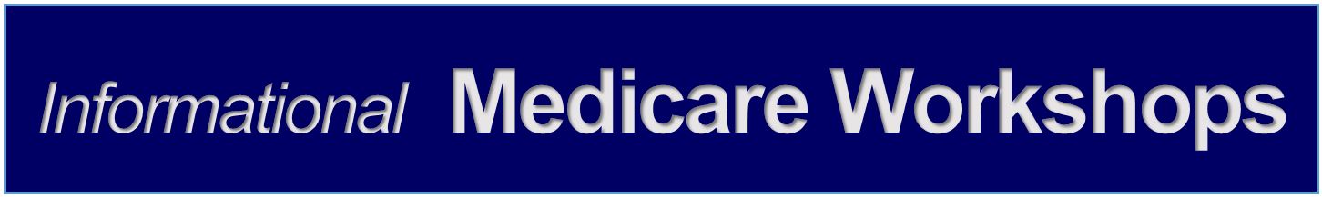 Plate Infomational Medicare Workshop blue